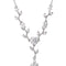 Women'S Fine Silver Plated Cubic Zirconia Vine Pendant Necklace, 18"