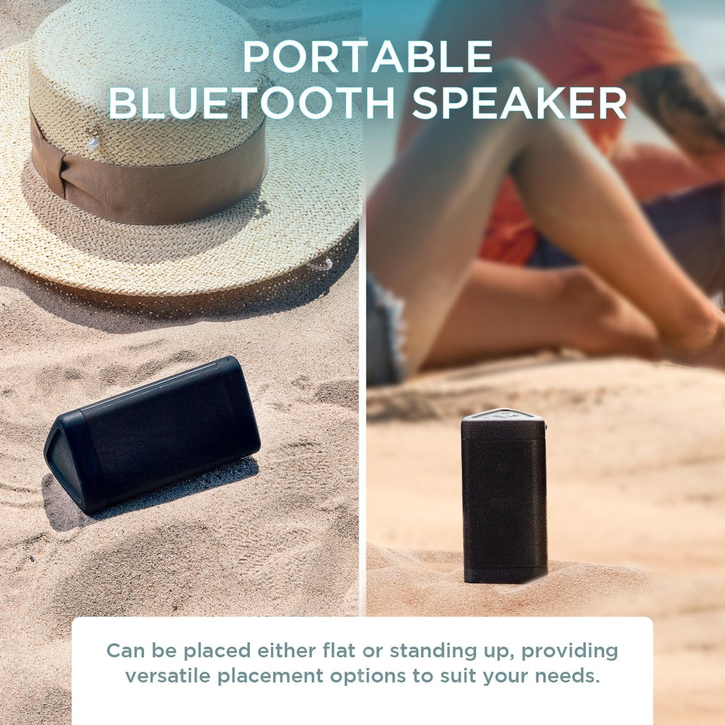 Oontz Angle 3 Bluetooth 5.4 Speaker, up to 100 Ft Wireless Range, up to 24 Hrs Playtime, Portable Small Speaker for Iphone, Android Phones, Crystal Clear Sound, IPX5 Portable Bluetooth Speaker, Black