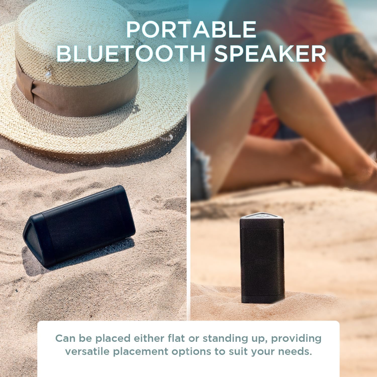 Oontz Angle 3 Bluetooth 5.4 Speaker, up to 100 Ft Wireless Range, up to 24 Hrs Playtime, Portable Small Speaker for Iphone, Android Phones, Crystal Clear Sound, IPX5 Portable Bluetooth Speaker, Black